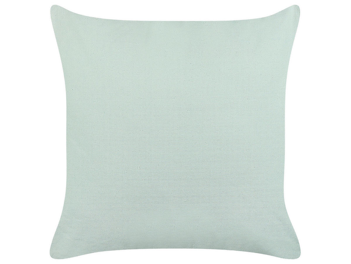 DEKOKISSEN Hellgrün 45/45 cm Bacopa - Hellgrün, Naturmaterialien/Textil (45/45cm) - Beliani