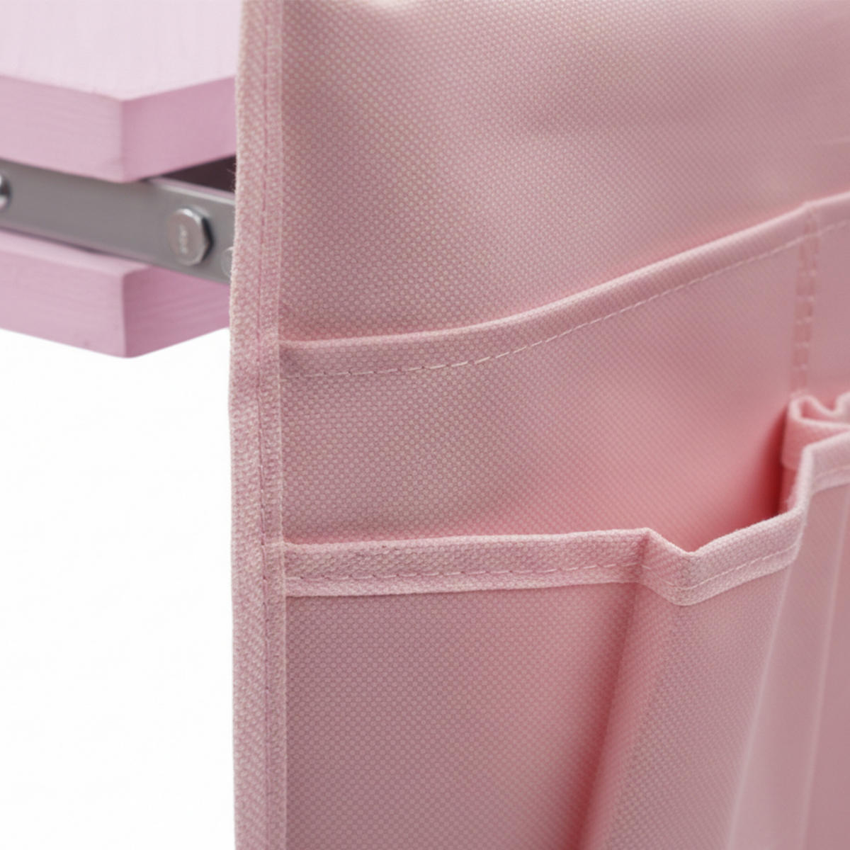 KNIEBANK - Rosa, Textil/Metall (60/50/27.5cm) - Relaxdays