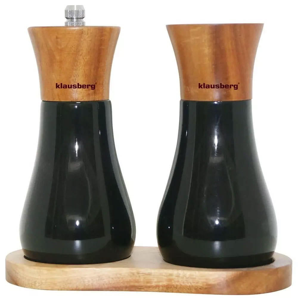 GEWÜRZMÜHLE Schwarz 6/6/13 cm KB7594 - Schwarz, Holz (6/13/6cm) - Klausberg 