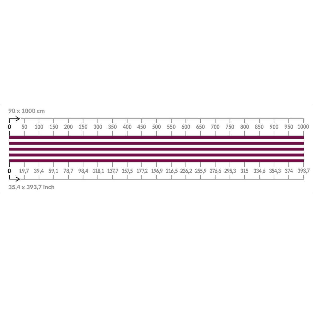 BALKON SICHTSCHUTZ Querstreifen in Fuchsia 250/90 cm - Violett, Kunststoff (250/90cm) - Bilderwelten