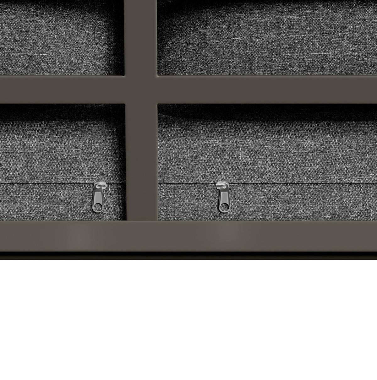 GARTENMÖBEL 123x68x86cm grau aus Metall und mit verstellbaren Füßen - Grau, Metall - Modfu