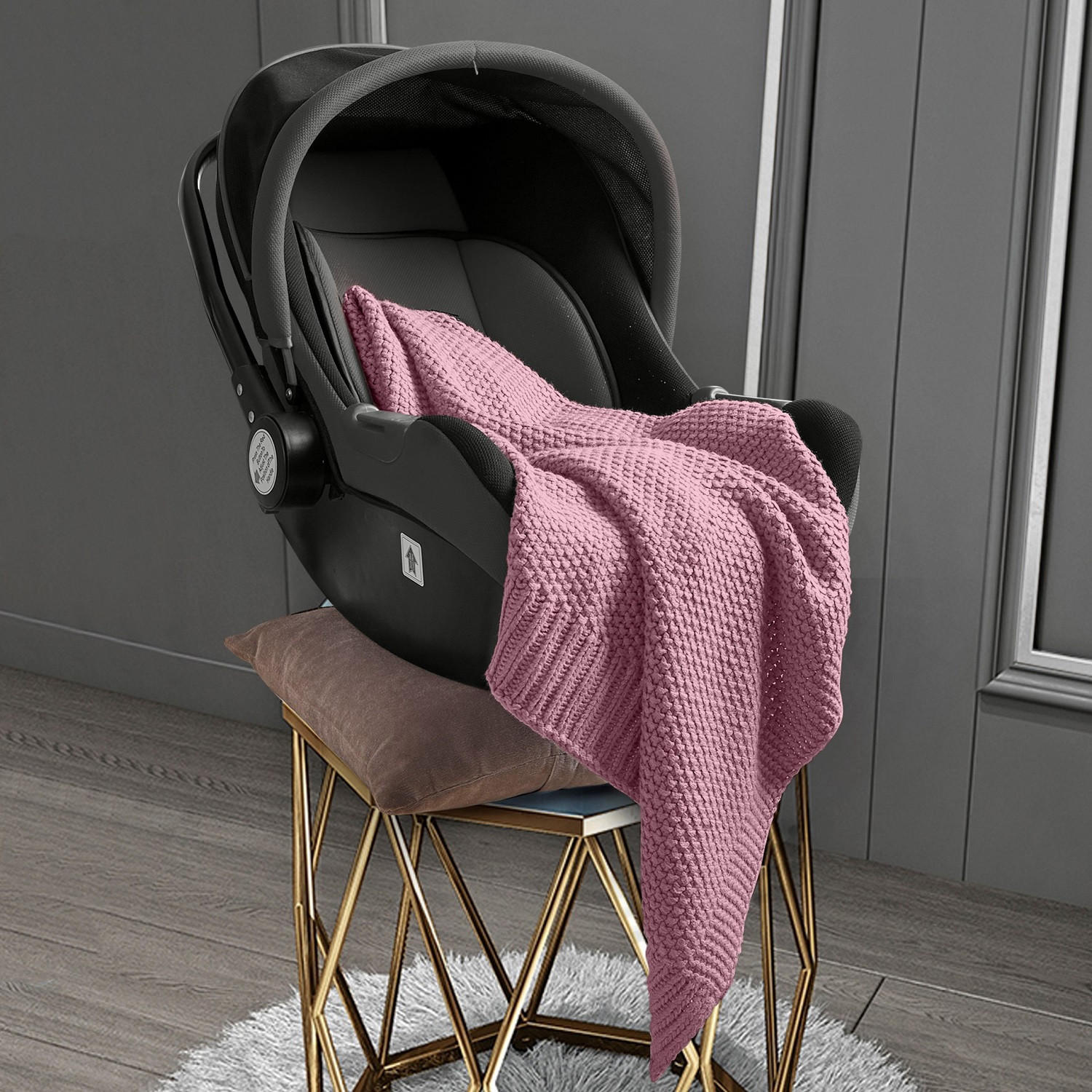 SCHMUSEDECKE Strick rosa 70/100 cm - Pink, Textil (70/100cm) - wometo