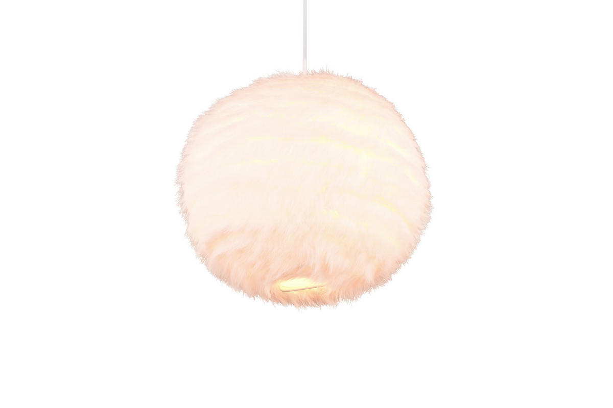 HÄNGELAMPE FURRY - Weiß - 35/35/150 cm - Weiß, Textil (35/35/150cm) - Trio Leuchten