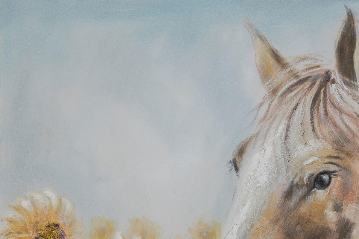 ACRYLBILD HANDGEMALT 80/80 cm - Gelb/Braun, Holz/Textil (80/80cm) - KUNSTLOFT