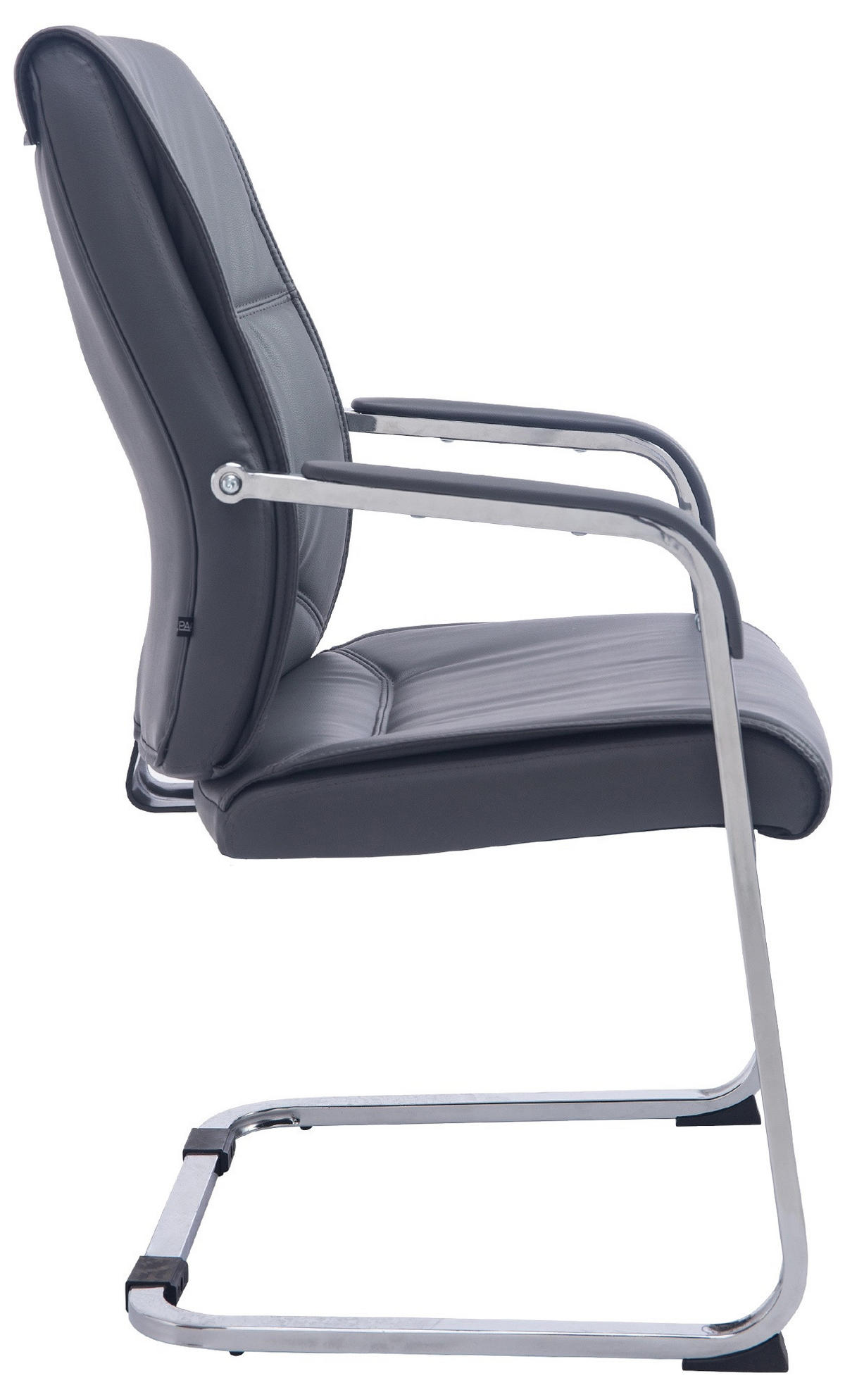 SCHWINGSTUHL Lederlook grau - Grau, Textil/Metall (58/102/65cm) - CLP