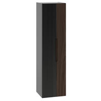 HÄNGESÄULE Sylla Schwarz und Holz - Schwarz, Holzwerkstoff (34.5/130/31.8cm) - Petits-meubles