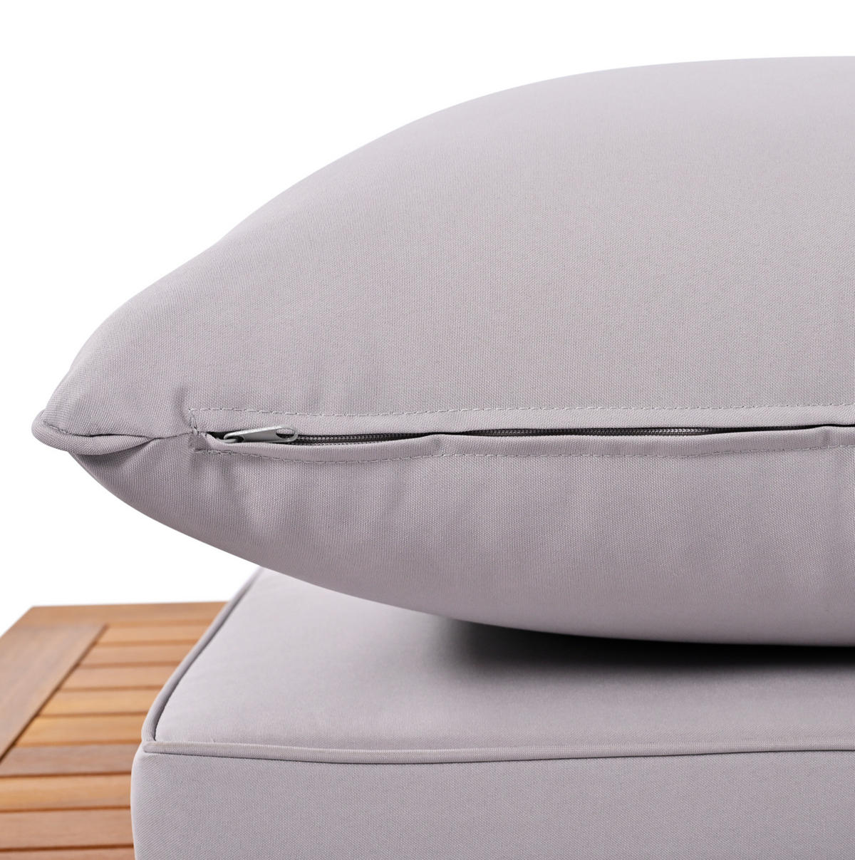 GARTEN-LOUNGESET 175/58/80 cm grau aus Akazien Holzwerkstoff mit Tisch - Grau, Holzwerkstoff - OKWISH