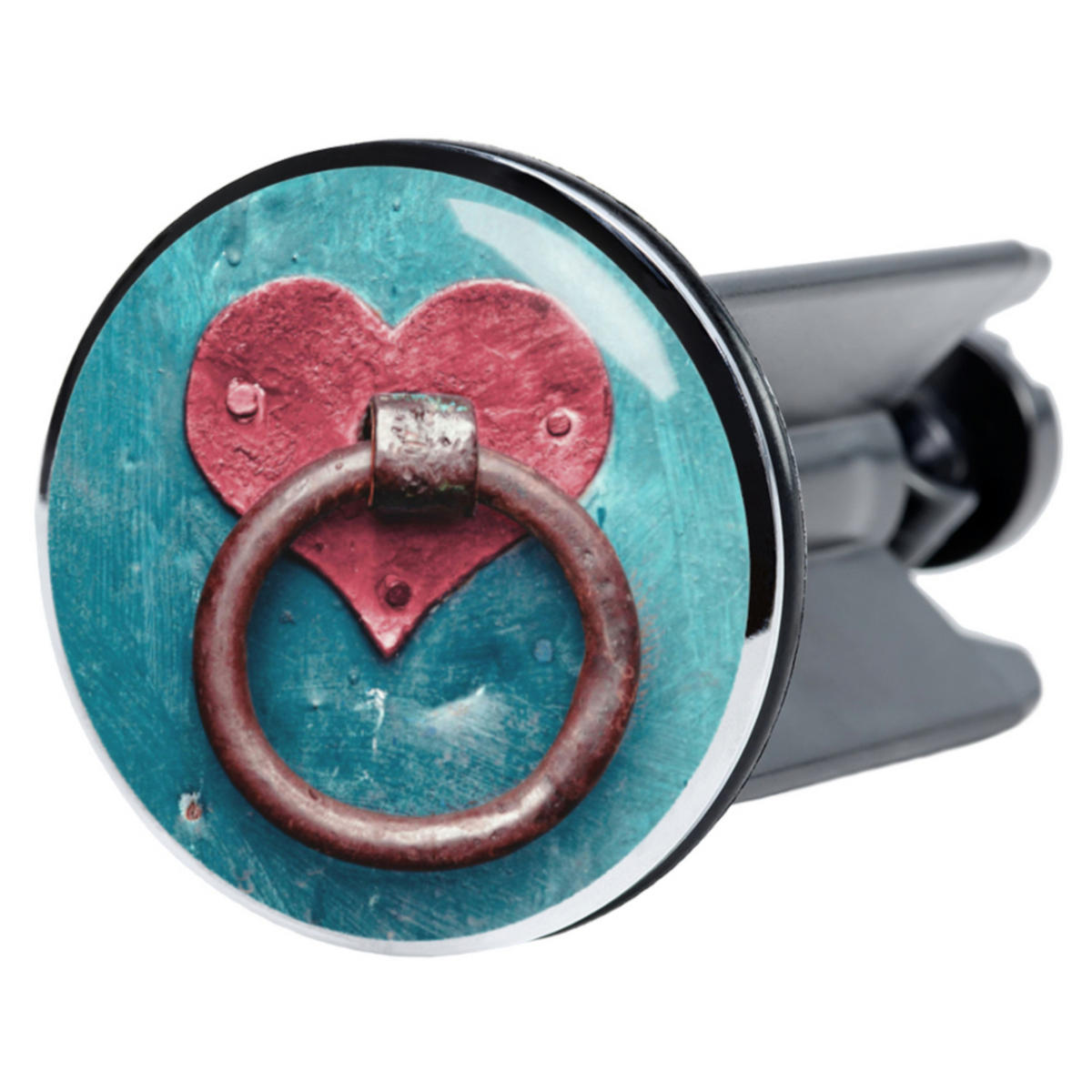 WASCHBECKENSTÖPSEL Knocker - Türkis, Kunststoff/Metall (4/7/7cm) - Sanilo