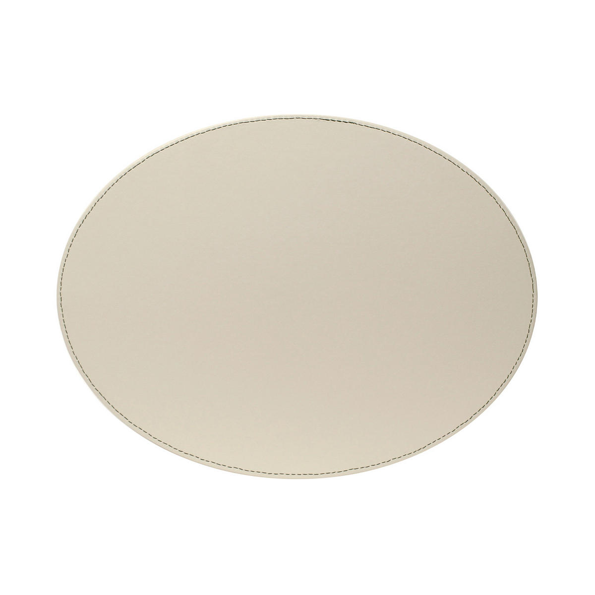 PLATZSET, Oval, Olivegrün/Elfenbein 45 x 34 cm - Multicolor, Textil (45/35/0.5cm) - Freeform