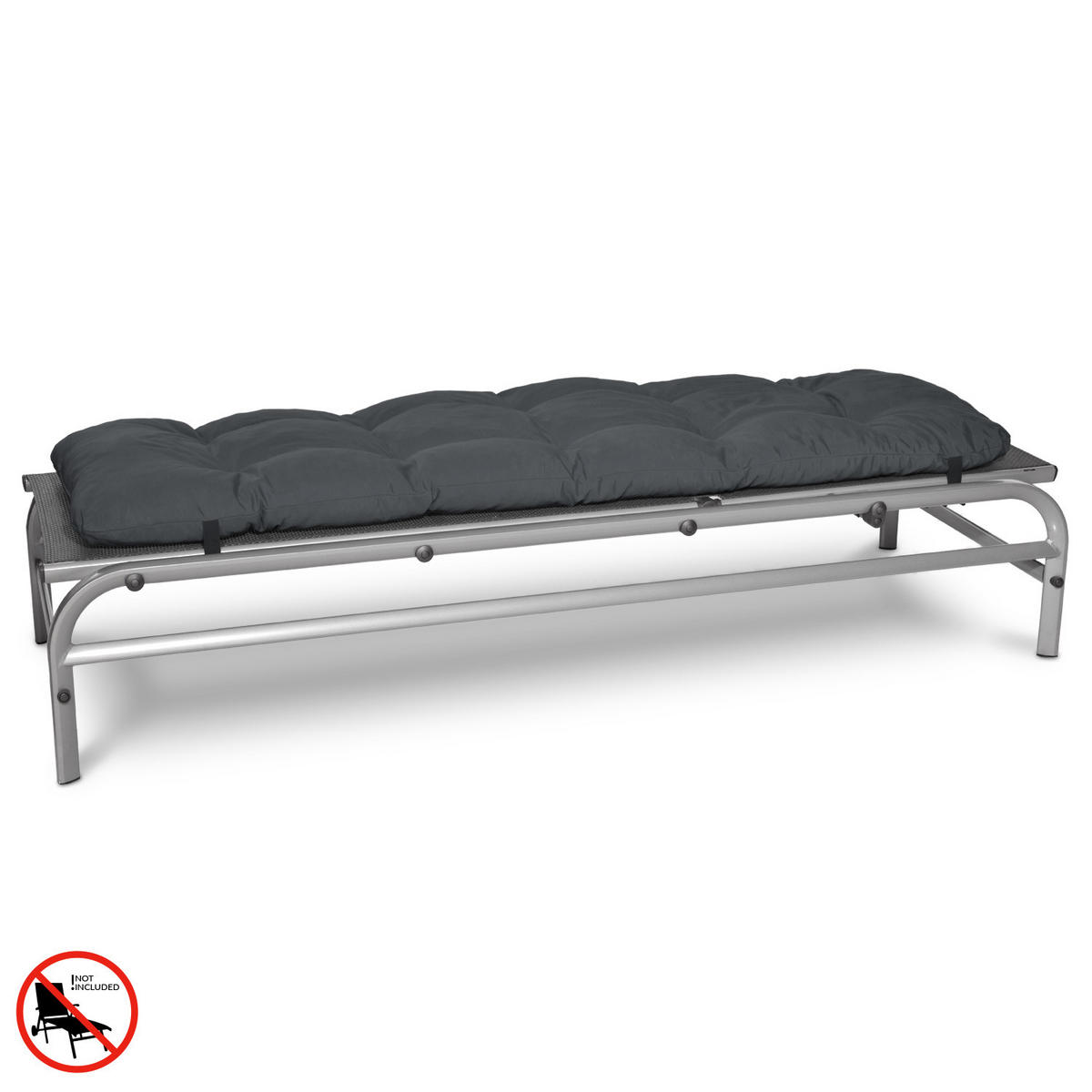 ROLLIEGENAUFLAGE Flair RL 190/60/8cm Graphitgrau - Graphitfarben, Textil (60/8/190cm) - Beautissu 