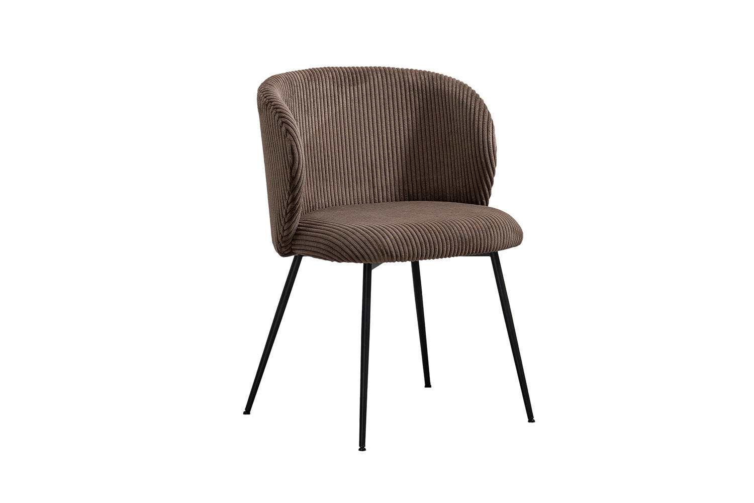 ESSZIMMERSTUHL LENA Braun Cord - Dunkelbraun/Braun, Textil (54/78/53cm) - KAWOLA