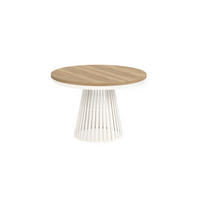 ESSTISCH Cone Bis - Hellbraun/Kaschmir, Holzwerkstoff/Metall (120/120/76cm) - Meblini