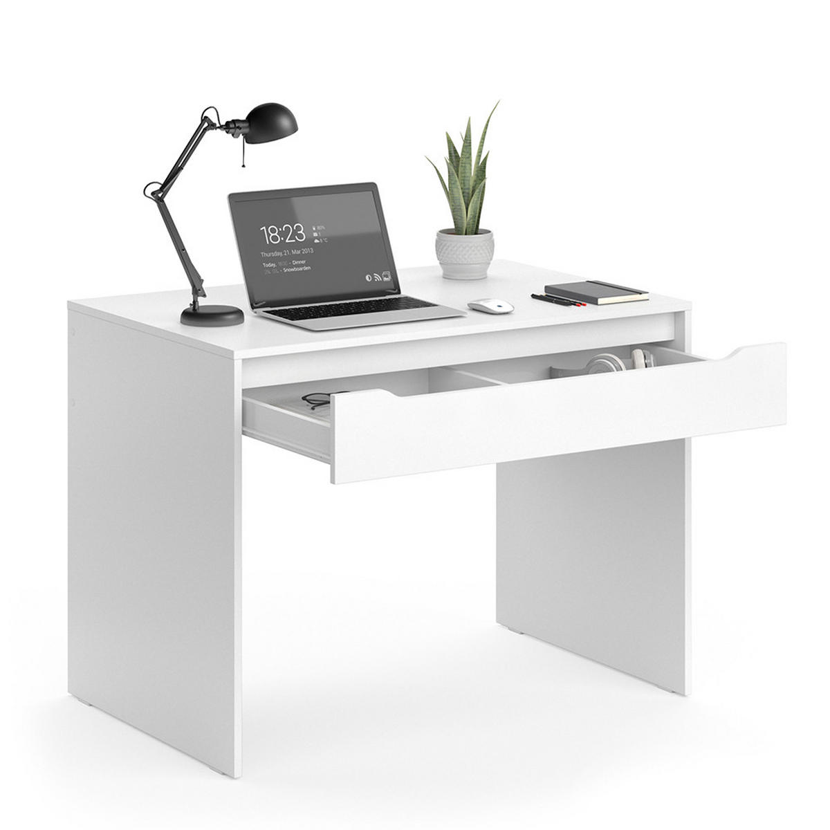 STŮL Ruben Bílá - bílá, kompozitní dřevo (65/100/75.6cm) - Vicco