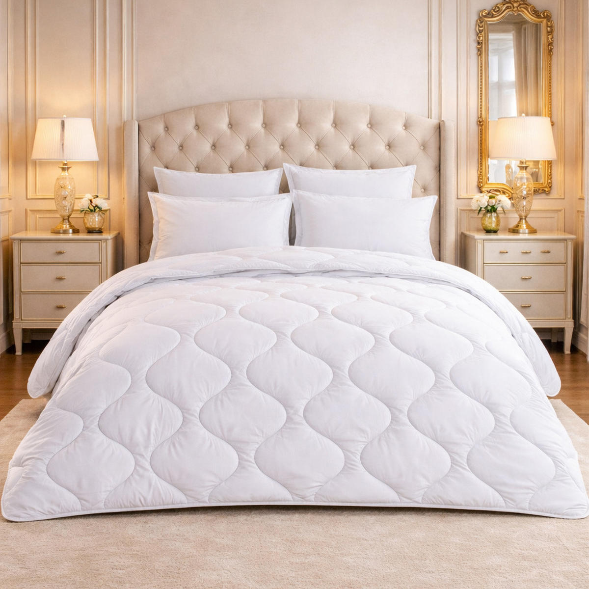 BETTDECKE 4-Jahreszeiten 200x220 cm – Pflegeleicht - Weiß, Textil (200/220cm) - ROLFNERS