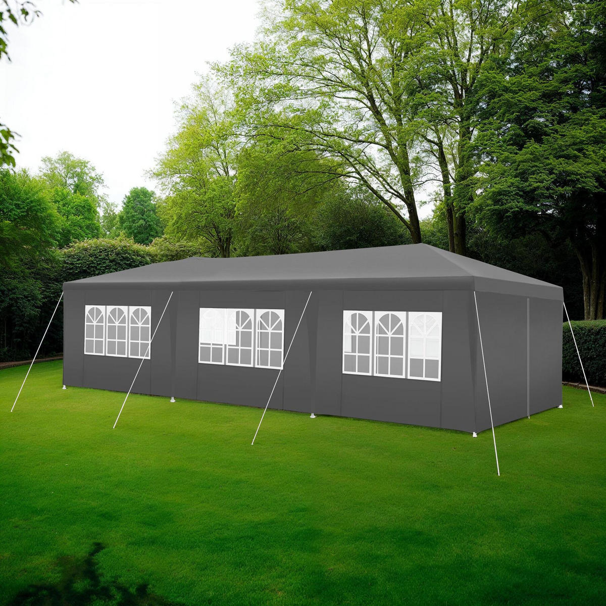 PAVILLON Miramas,wasserdicht,grau - Grau, Kunststoff (300/250/900cm) - tectake