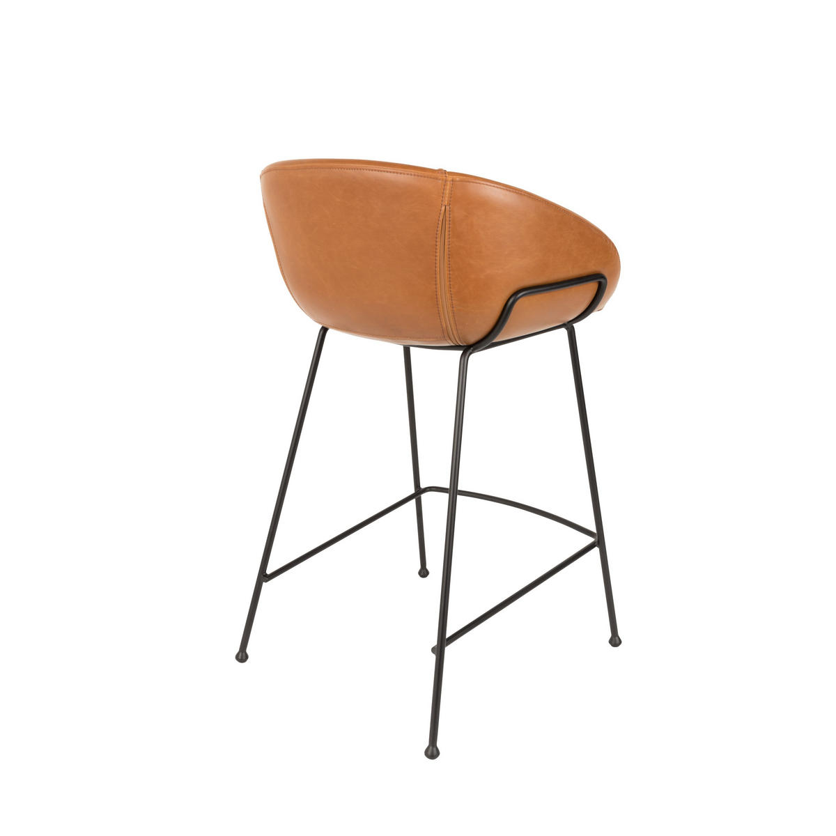 BARHOCKER Feston Rückenlehne 65 cm Braun - 2 er Set - Braun, Kunststoff (54.5/88.5/53cm) - Zuiver