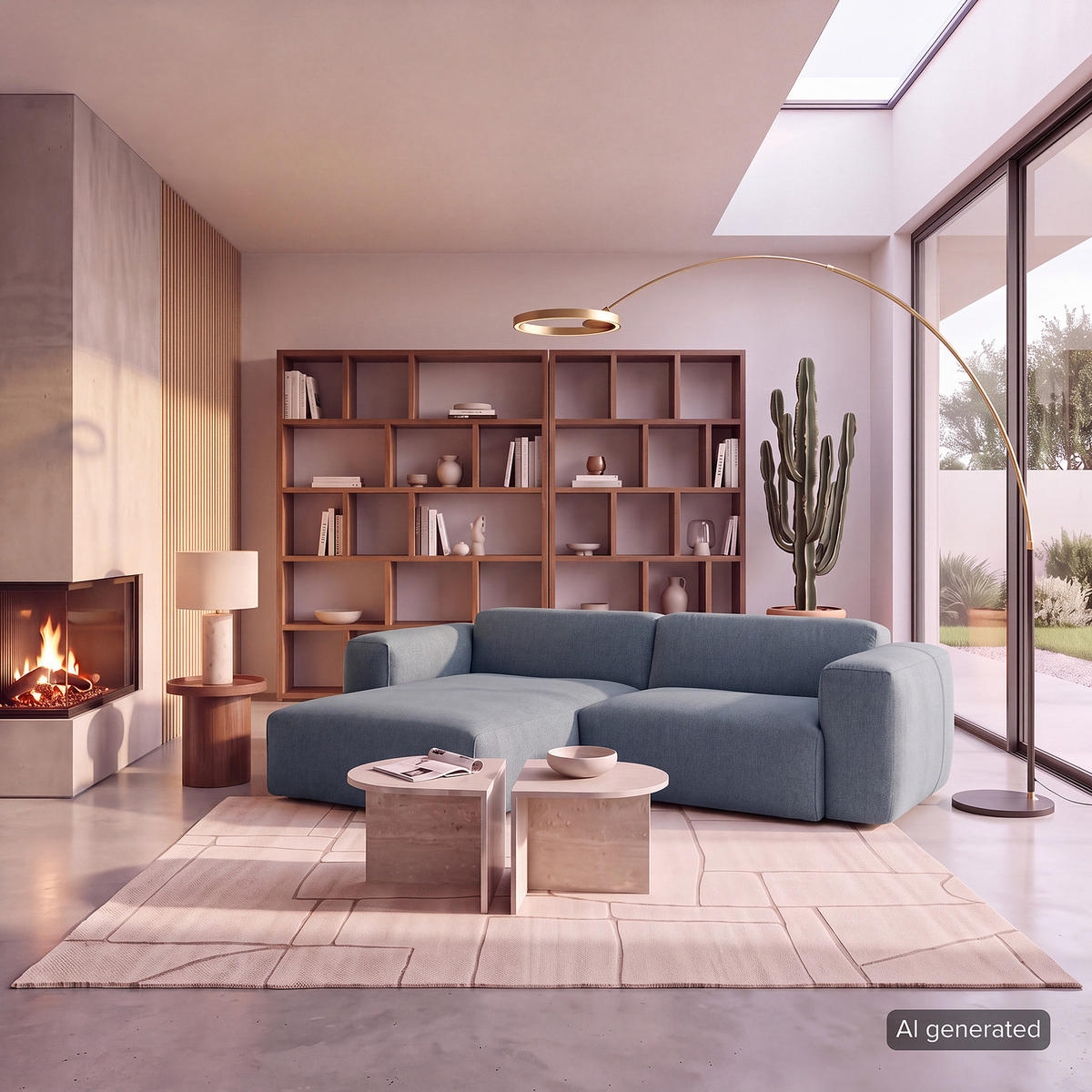 1,5-SITZER ECKSOFA mit Longchair - Blaugrau/Schwarz, Kunststoff/Textil (260/173cm) - home24