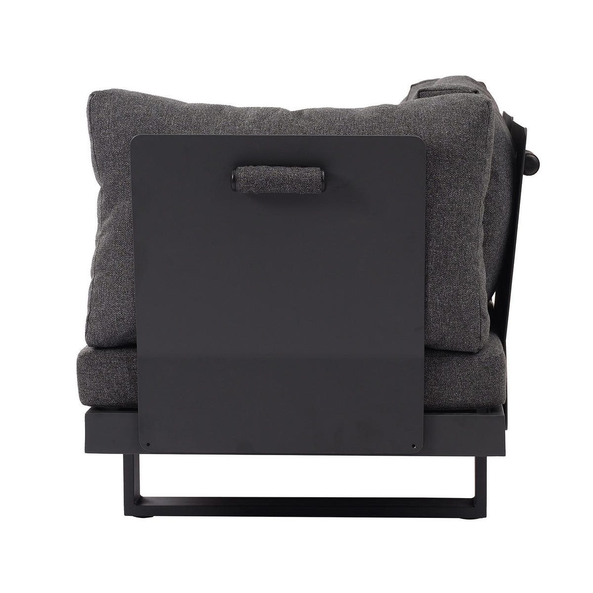 LOUNGEGRUPPE - 4-teilig - Aluminium / Webstoff - Anthrazit, Kunststoff/Textil - home24