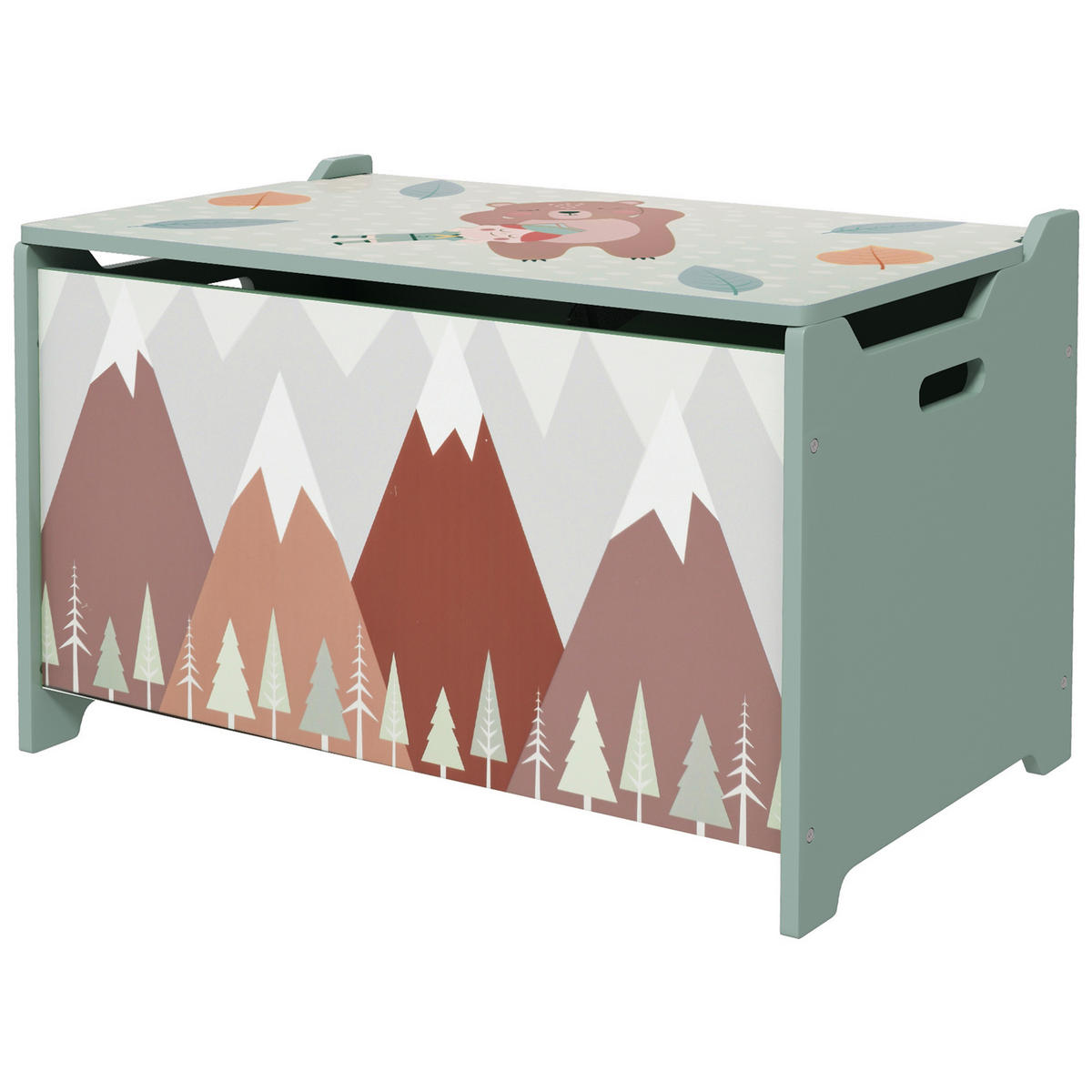 AUFBEWAHRUNGSKISTE DE-09543 Grün - Grün, Holzwerkstoff (37/60cm) - ComfortXL