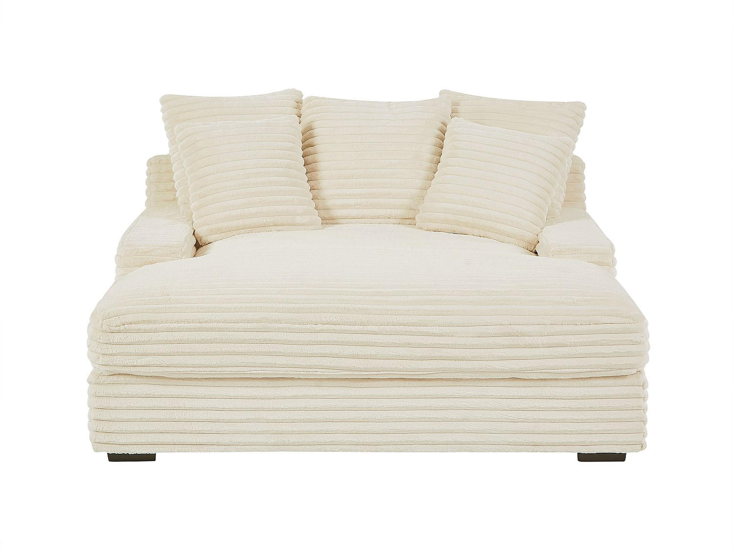 RECAMIERE ohne Schlaffunktion - 1 Person, 2 Personen - Samt, Stoff - Beige - - Beige, Textil (163/95/168cm) - Vente-Unique
