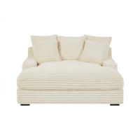 RECAMIERE ohne Schlaffunktion - 1 Person, 2 Personen - Samt, Stoff - Beige - - Beige, Textil (163/95/168cm) - Vente-Unique