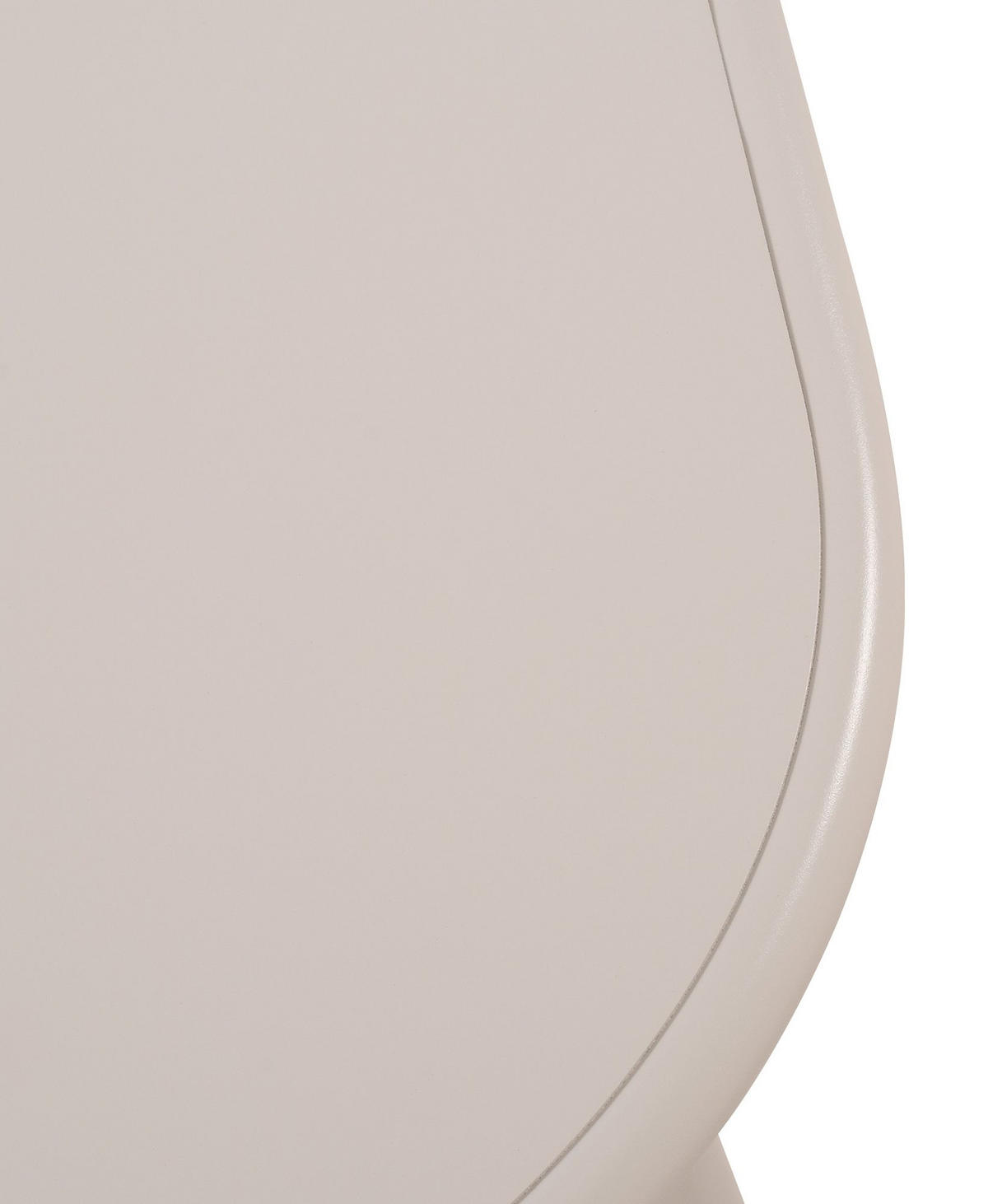 COUCHTISCH oval 80/45/45 cm Kunststoff hellgrau - Hellgrau, Kunststoff/Metall (45/80/45cm) - CLP