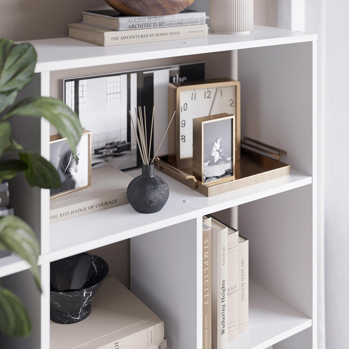 RAUMTEILER Nove Weiß 107.2 x 107.8 cm 7 Fächer - Weiß, Holzwerkstoff (107.2/107.8/29cm) - Vicco