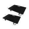 TRANSPORTROLLER mit 4 Rollen 15x40x60 cm Traglast 500kg Sperrholzplatte mit Gummibelag Schwarz 2 Stück - Schwarz, Holzwerkstoff (60/40/15cm) - PROREGAL