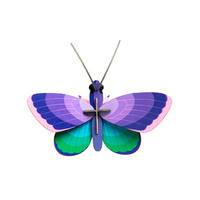 WANDDEKO Azur-Kupfer-Falter 16/7 cm - Grün, Wellpappe (16/7/13cm) - KUNSTLOFT