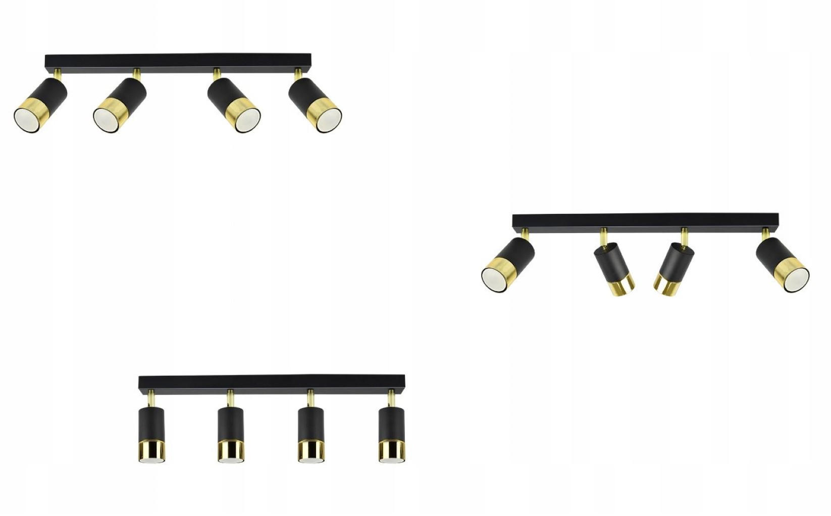 DECKENLEUCHTE Milano Tube - Goldfarben/Schwarz, Metall (8/60/18cm) - kiki design