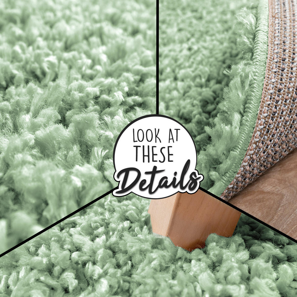 HOCHFLORTEPPICH 200/200 cm Trip 450 - Grün, Textil (200/200cm) - Paco Home