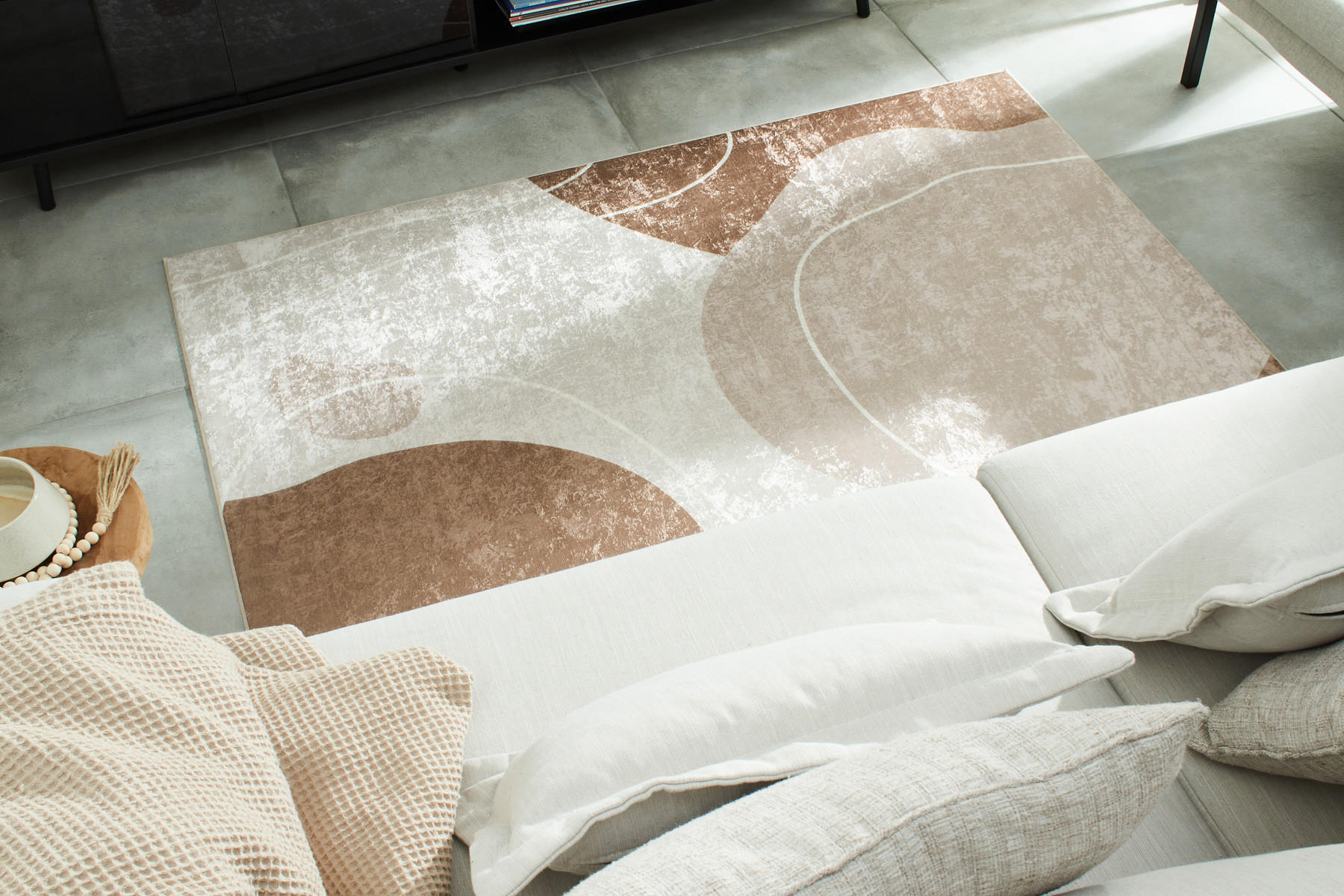 TEPPICH mit abstraktem Muster in Beige Grege 120x160 cm - Beige, Textil (120/160cm) - Nazar Rugs