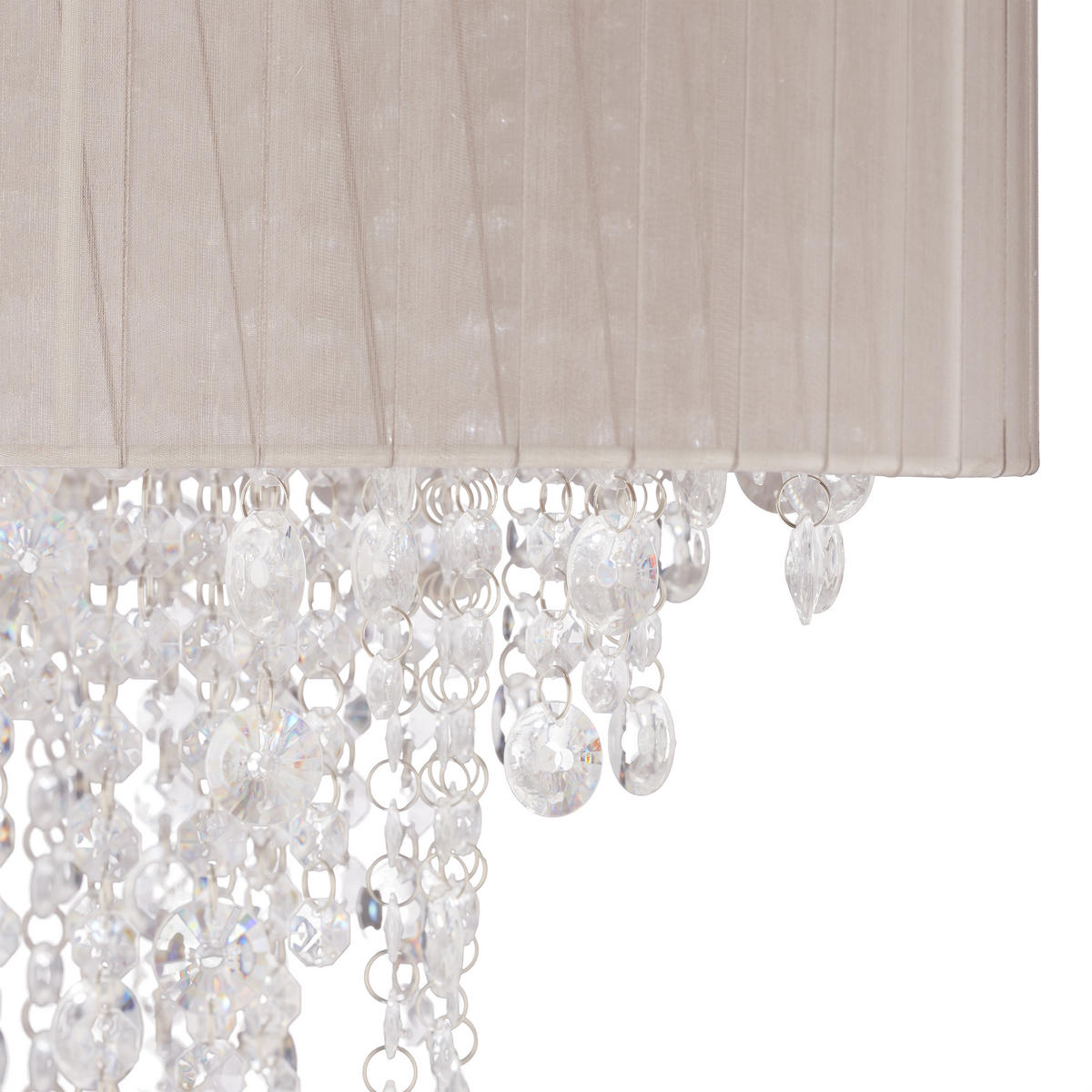DECKENLAMPE - Multicolor, Kunststoff/Textil (39.5/39.5/39cm) - Relaxdays