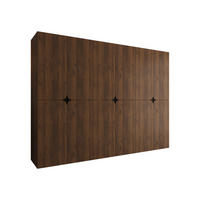 DREHTÜRENSCHRANK Espresso 270 cm - Nussbaumfarben/Schwarz, Holzwerkstoff/Kunststoff (270/203/50cm) - MIRJAN24
