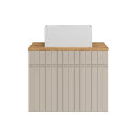 EINZELWASCHTISCH - 60 cm x 46 cm - Holz, Platte - Beige - SATARA - Beige, Holz (60/46/46cm) - Vente-Unique