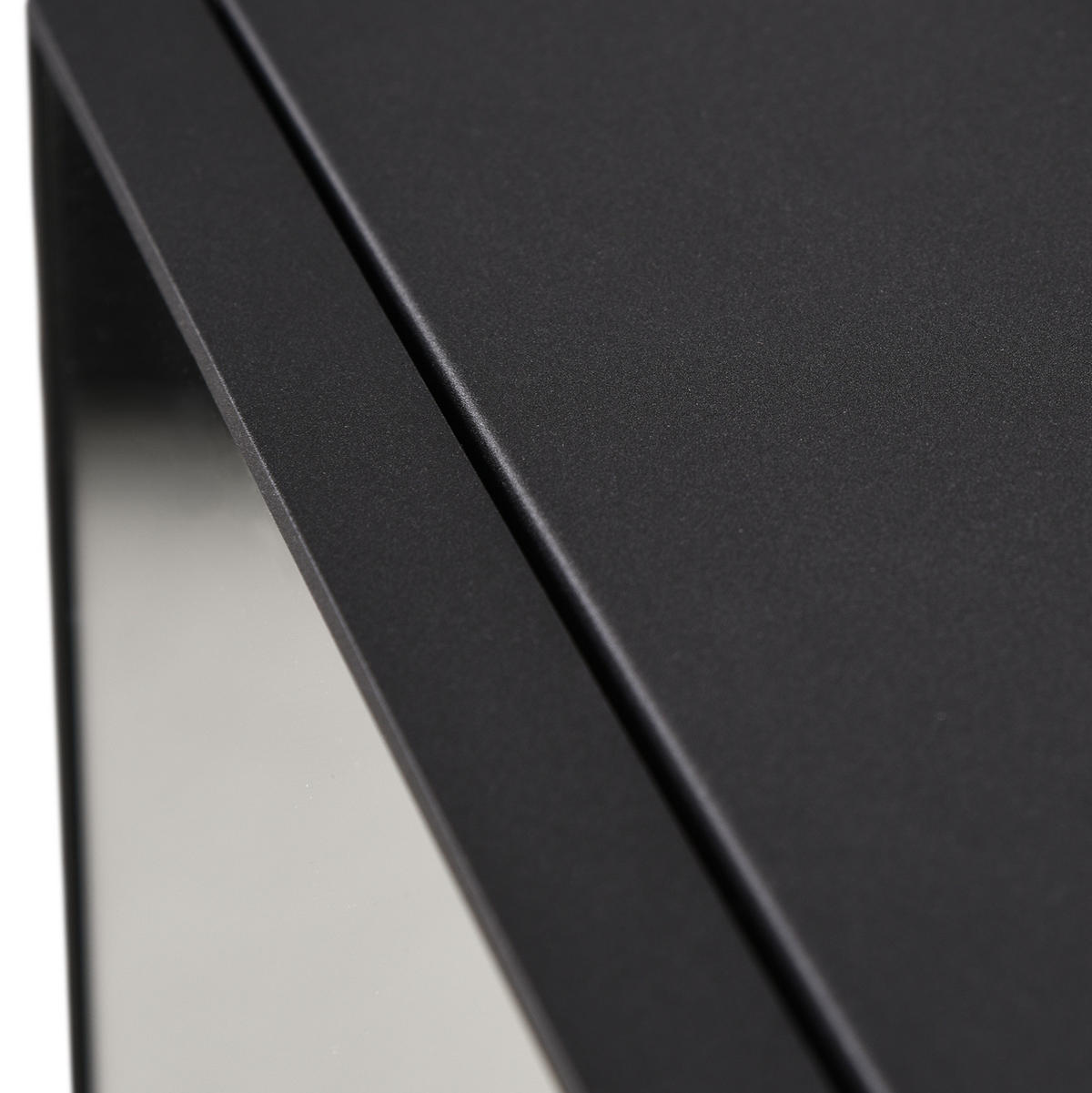 BADEZIMMERSPIEGELSCHRANK 46x13.5x58 cm Schwarz mit Spiegeltür & 3 Regalfächern - Schwarz, Metall (46/58/13.5cm) - Modfu