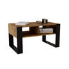 COUCHTISCH Kora92 92/45/53,6 - Nussbaumfarben/Schwarz, Holzwerkstoff (54/92/45cm) - RAUMHIRSCH FURNITURE