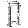 HANDTUCHSTÄNDER Antik Optik schwarz 45 x 90 cm Chillan - Schwarz, Metall (27/90/34cm) - Beliani
