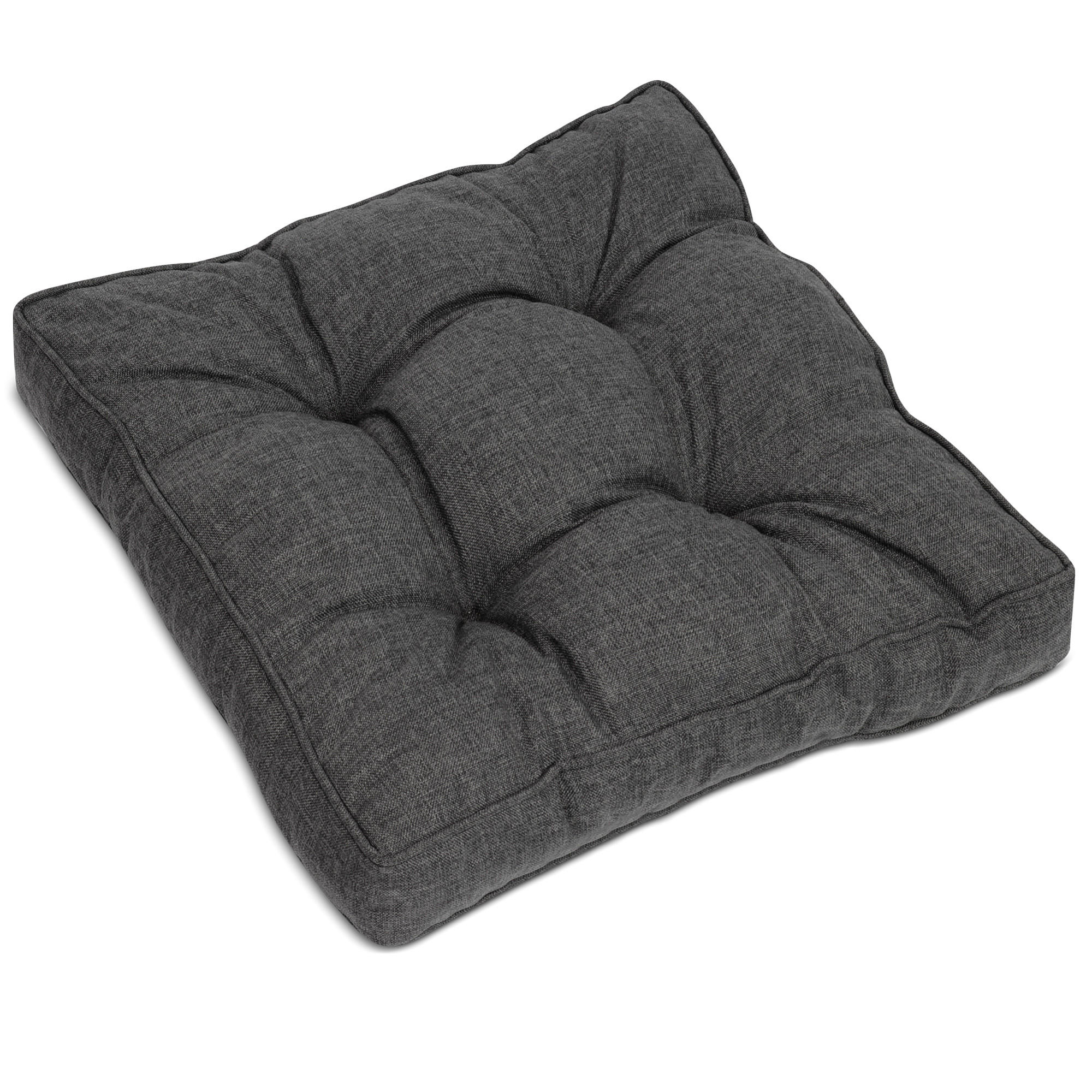 LOUNGEKISSEN Beauflair Outdoor Sitz 60/60/10cm Graphitgrau - Graphitfarben, Textil (60/10/60cm) - Beautissu 