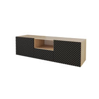 LOWBOARD ZENO-W 140x40x41 cm - Artisan / Schwarz - Schwarz, Holzwerkstoff (140/40/41cm) - ALTDECOR
