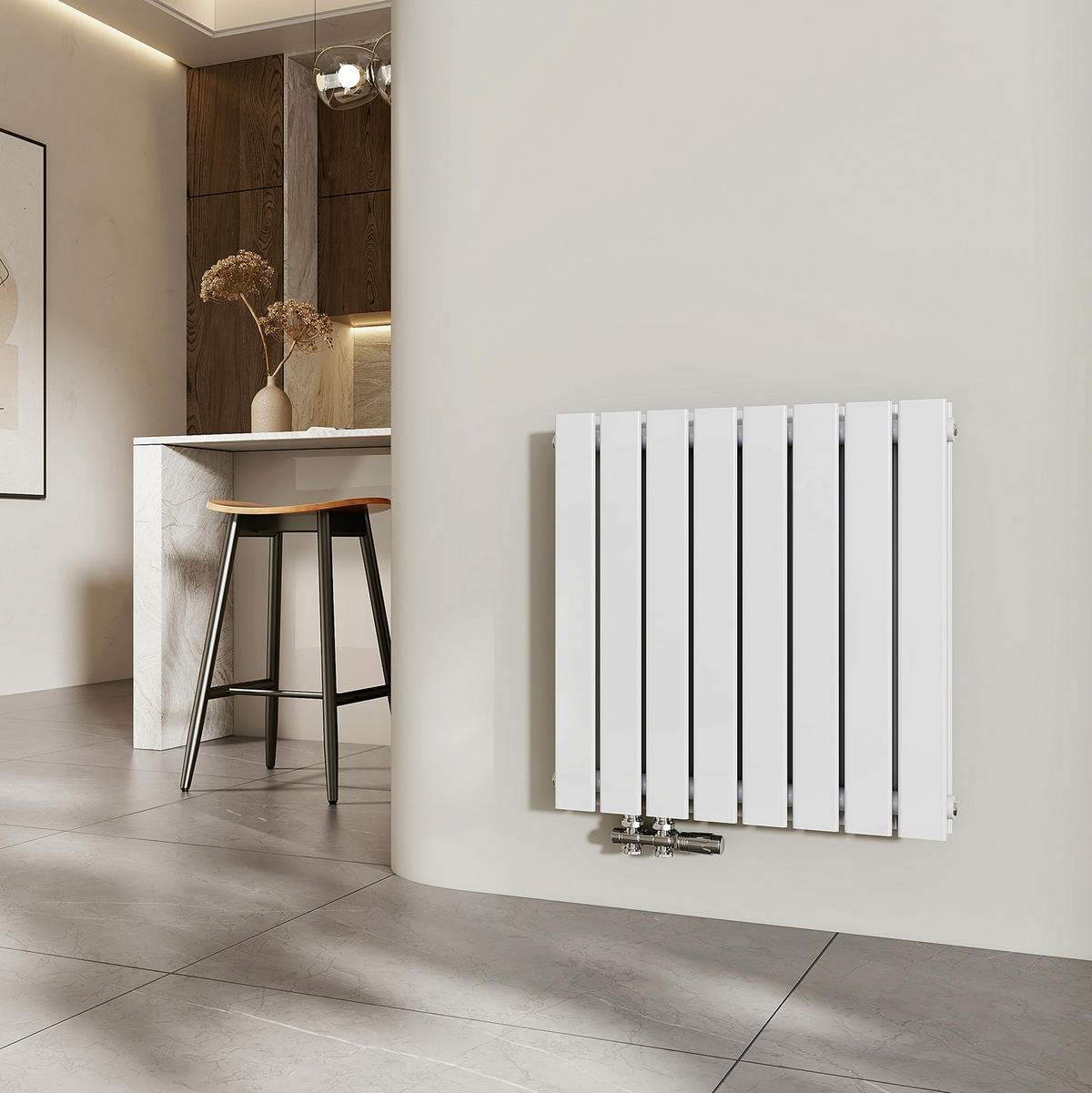 HEIZKÖRPER Flachheizkörper Weiß 63/62/6,3 cm - Weiß, Metall (62/63/6.3cm) - EMKE