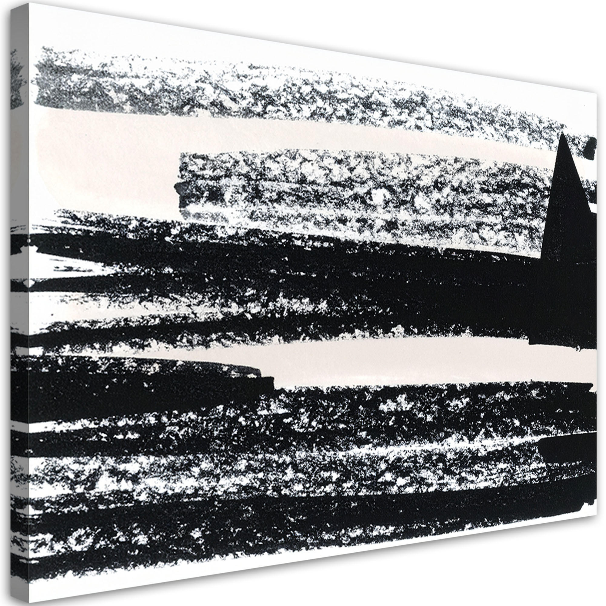 Feeby Leinwandbild Schwarz 90x60 cm