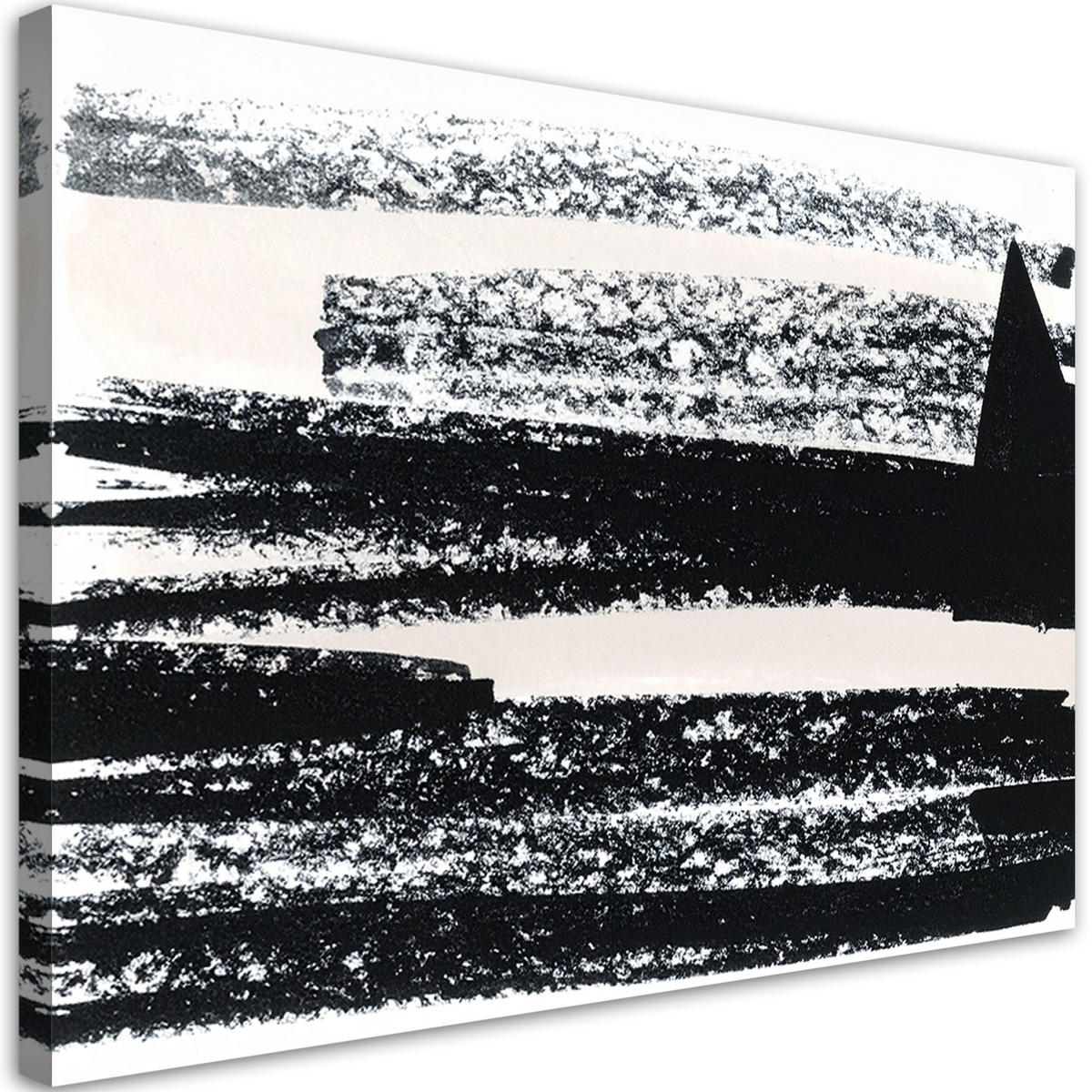 LEINWANDBILD Moderne Abstraktion 120x80cm - Schwarz, Textil (120/80cm) - Feeby