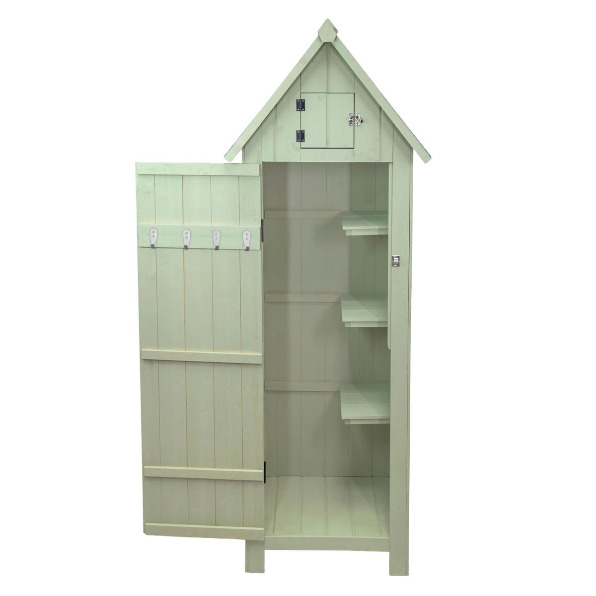 GARTENSCHRANK Holz – Grün - Grün, Holz (66/178/46cm)