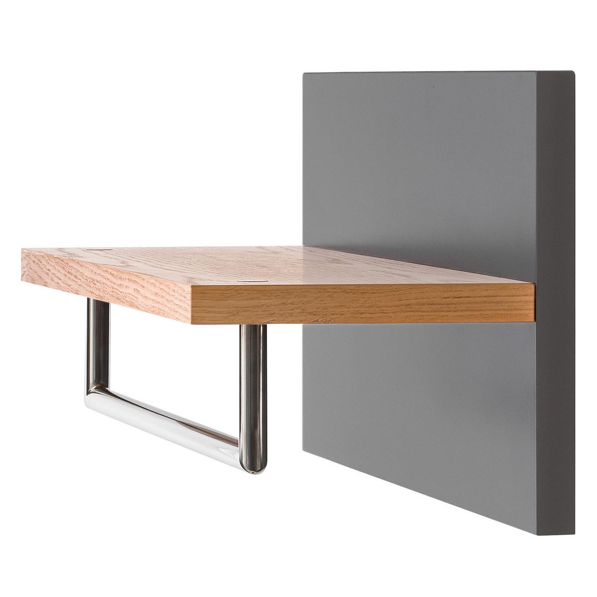 WANDGARDEROBE - Grau, Holzwerkstoff (76/30/25cm) - home24