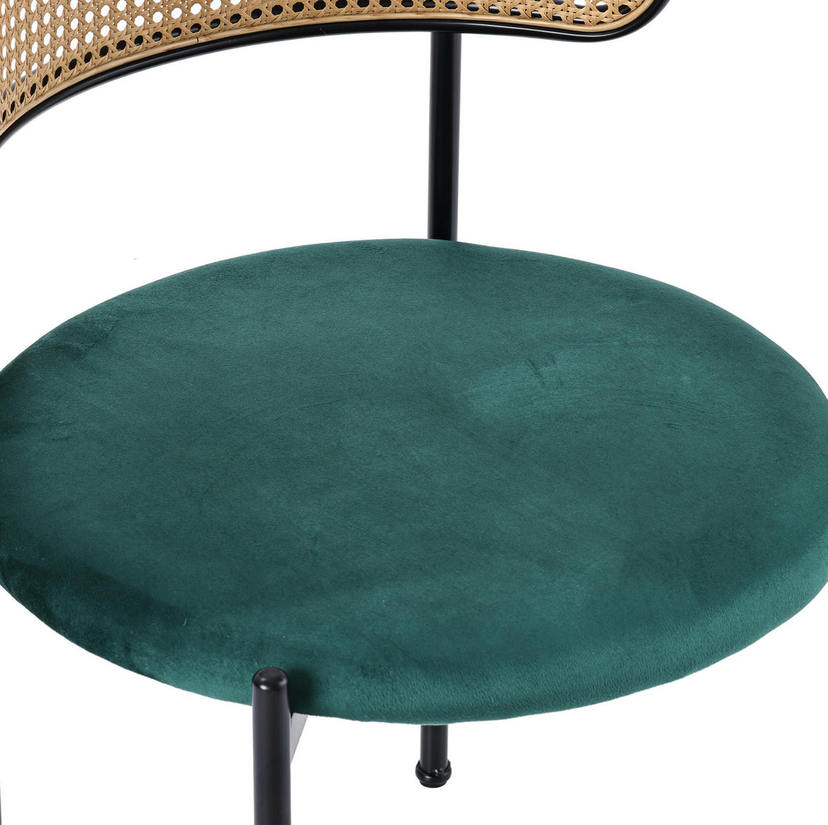 ESSZIMMER-SET 5-tlg. mit Samtstühlen und rechteckigem Esstisch Schwarz/Grau - Schwarz, Metall (70/75/140cm) - Meubliv