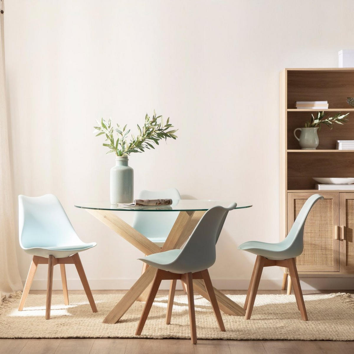 KÜCHENSTUHL Kler Blau 48 cm x 82 cm - Blau, Kunststoff (48/82/57cm)