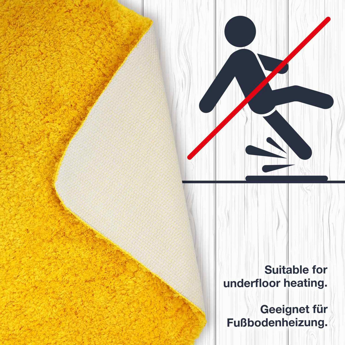RUNDE BADEMATTE Florenz - Gelb, Textil (56/56cm) - WohnDirect