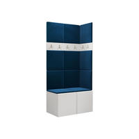 GARDEROBEN-SET Orion I - Blau/Weiß, Holzwerkstoff/Kunststoff (84/186/46cm) - MIRJAN24