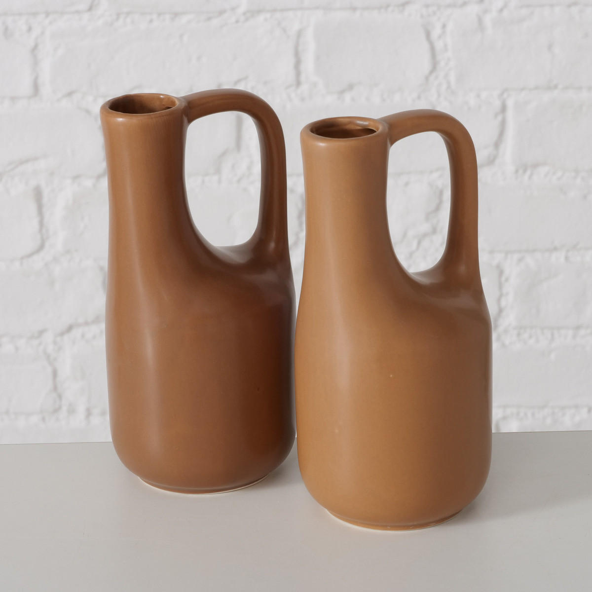 VASE Miroza 18 cm - Braun, Keramik (18.2cm) - Boltze Home